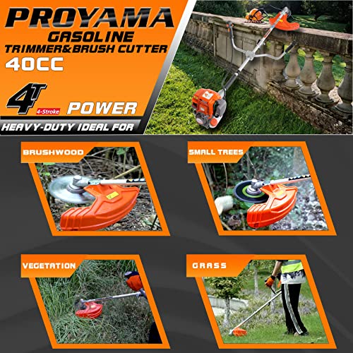 PROYAMA 26cc Gas Powered Weed Eater Wacker, String Trimmer, Brush Cutter