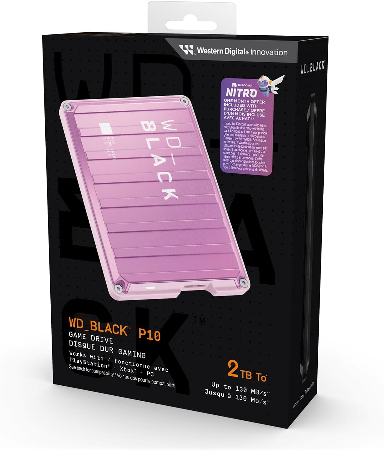WD_BLACK 4TB P10 Game Drive, Portable External Hard Drive, Works with Playstation, Xbox, & PC - WDBA3A0040BBK-WESN
