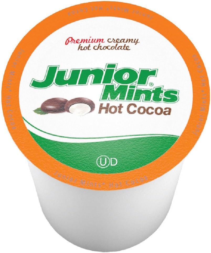 Junior Mints Chocolate Mint Flavored Hot Chocolate Pods, Compatible with 2.0 K-Cup Brewers, 12 Count - Cool Mint and Cocoa Treat