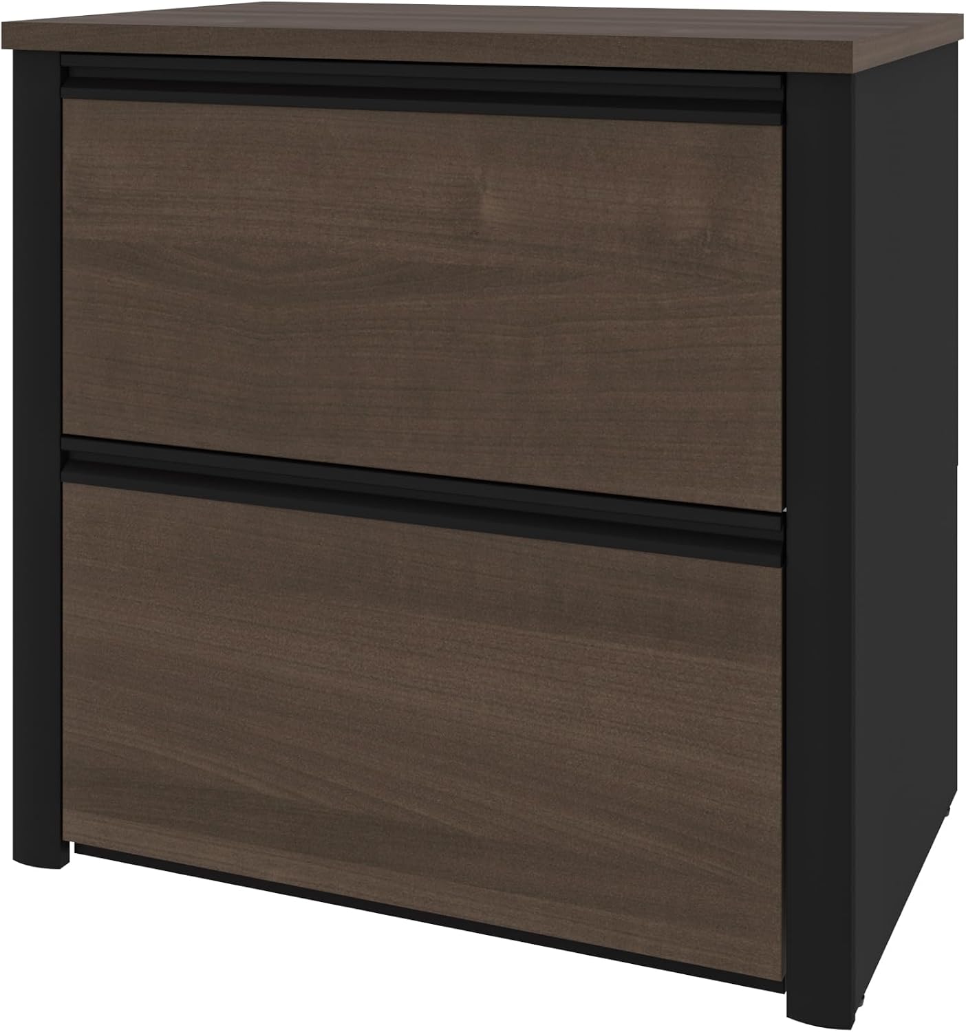 BESTAR Connexion Lateral File Drawer (Ready-to-Assemble), 30", Slate/Sandstone | Ready-to-Assemble; Adjustable leg levelers; ball-bearing drawer slides; Particle board construction
