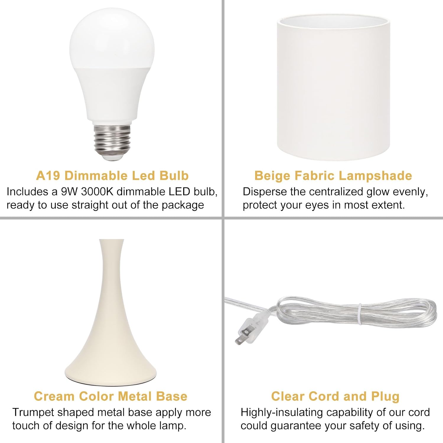 3 Way Touch Control Table Lamp