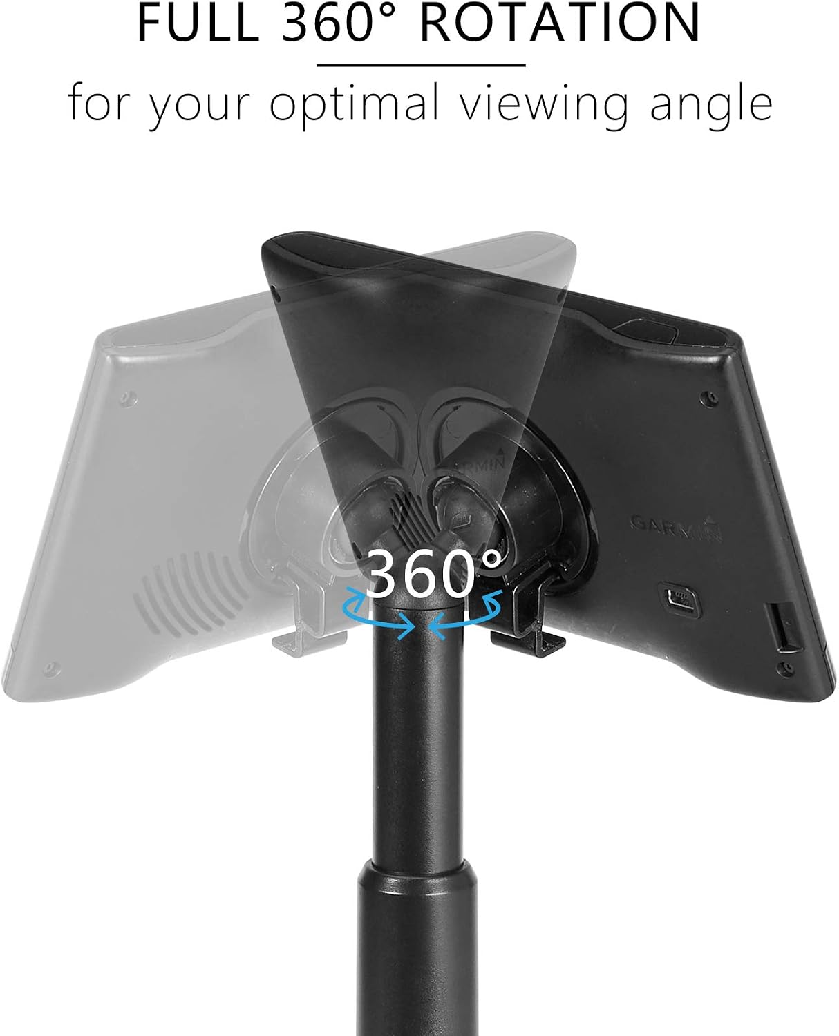 1Zero Solid GPS Cup Holder Mount for Garmin [Adjustable Arm]