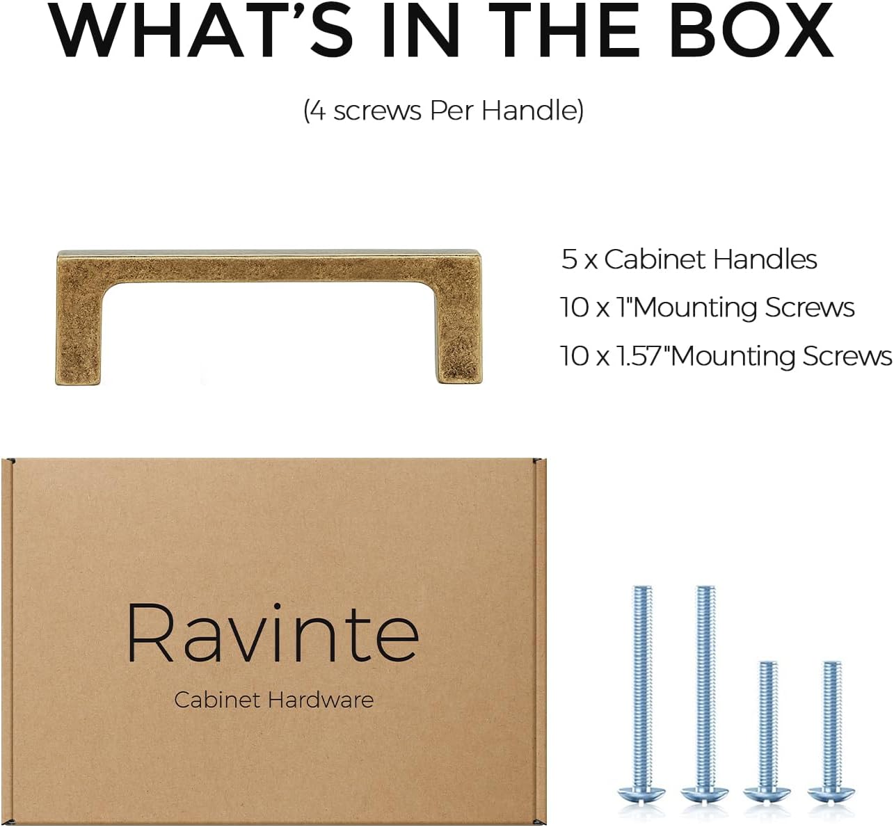 Ravinte Matte Black Kitchen Cabinet Handles 3 Inch Pulls 10 Pack