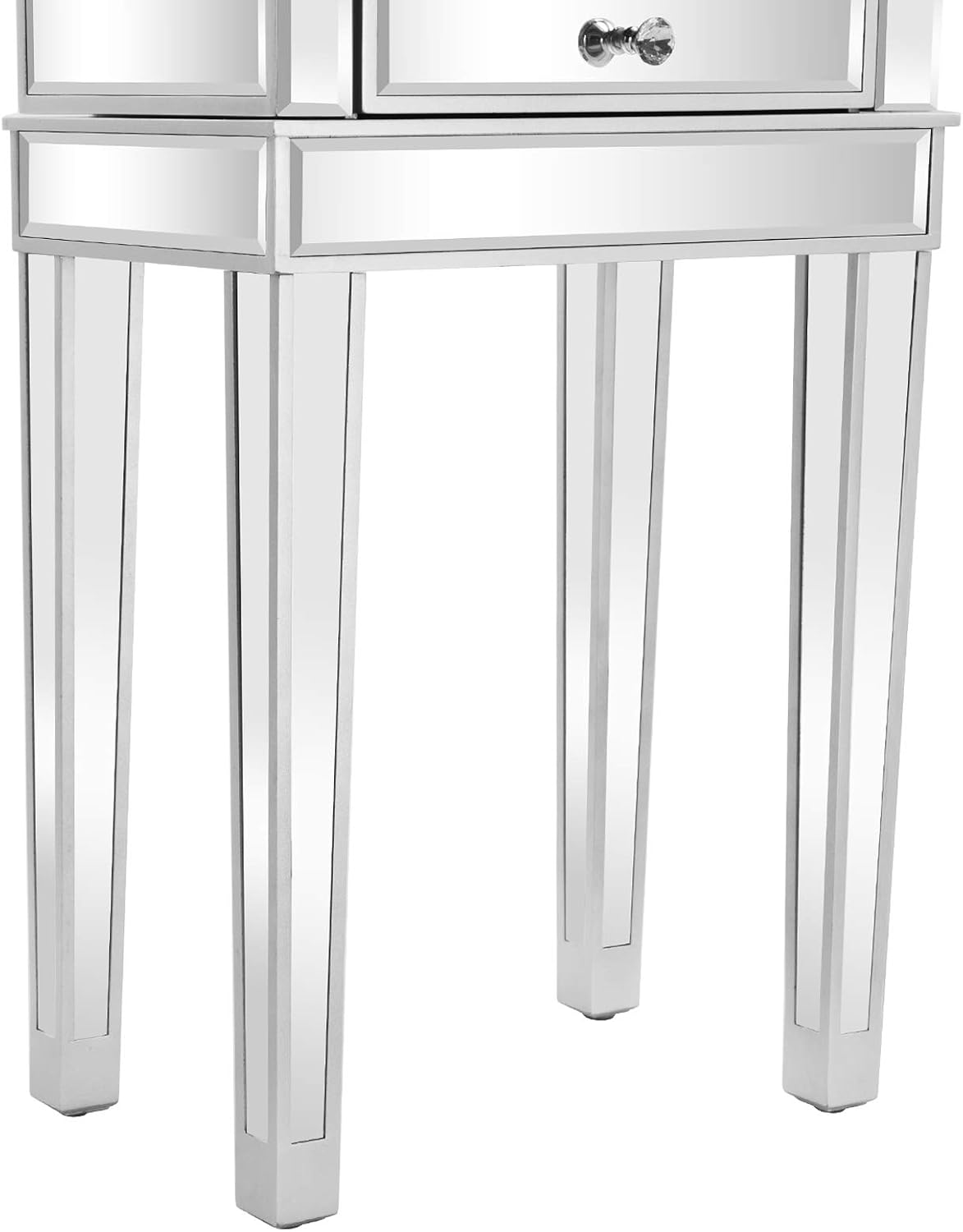 VINGLI Mirrored Jewelry Armoire, Mirror Jewelry Cabinet Standing with 6 Drawers & 2 Side Doors, Jewelry Armoire Cabinet, Standing Jewelry Box