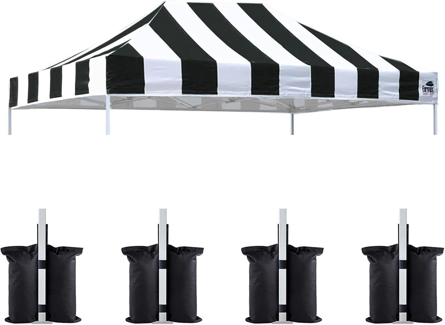 Eurmax USA 10x10 Pop Up Canopy Replacement Top,Universal Instant Canopy Cover ONLY,Heavy Duty UPF 50+ UV Protection,Water & Wind Resistant Tarp,30+ Colors Available,Bonus 4 Sand Bags (White)
