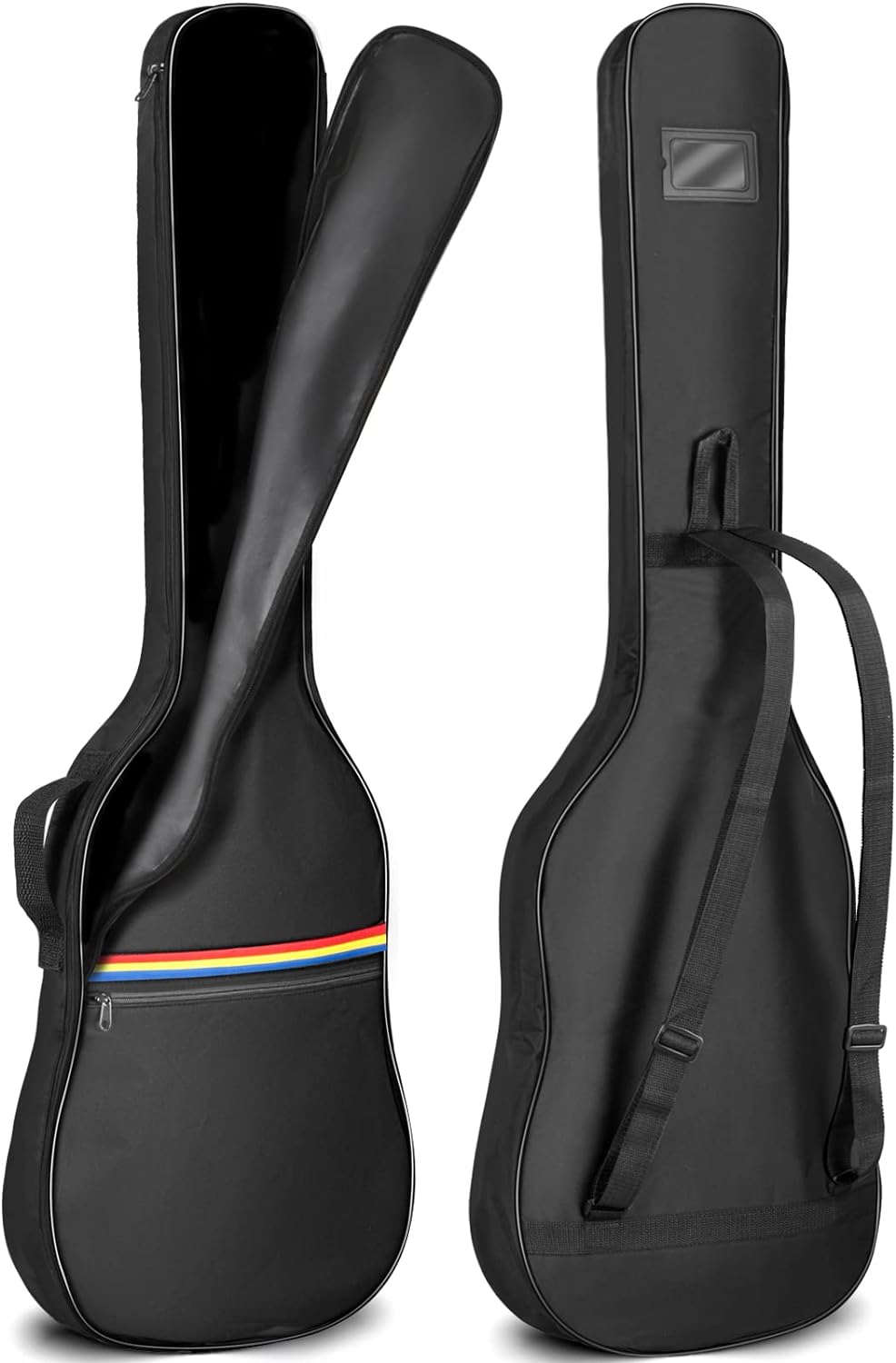 CAHAYA Electric Guitar Bag Gig Bag 6mm Padding Padded Backpack with Reflective Bands Soft Guitar Case Black CY0225