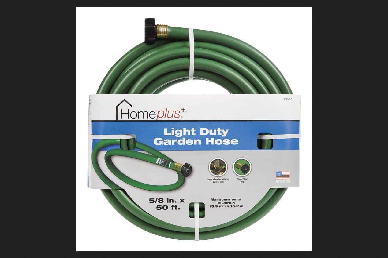 Home Plus 5/8 in. Dia. x 50 ft. L Medium-Duty Green Vinyl Hose