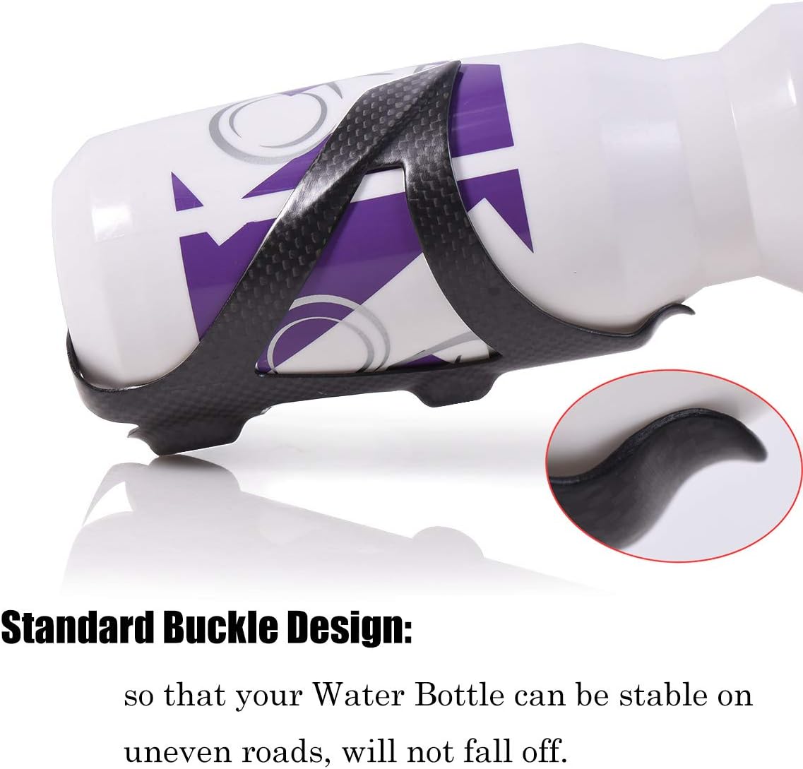 ThinkTop Ultra-Light Full Carbon Fiber Bike Water Bottle Cage Holder | Lightweight Bicycle Drink Water Cup Holder Bracket Rack for Road Bike MTB