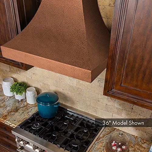 ZLINE 48" Designer Series Hand-Hammered Copper Finish Ducted Wall Range Hood (8632H-48)