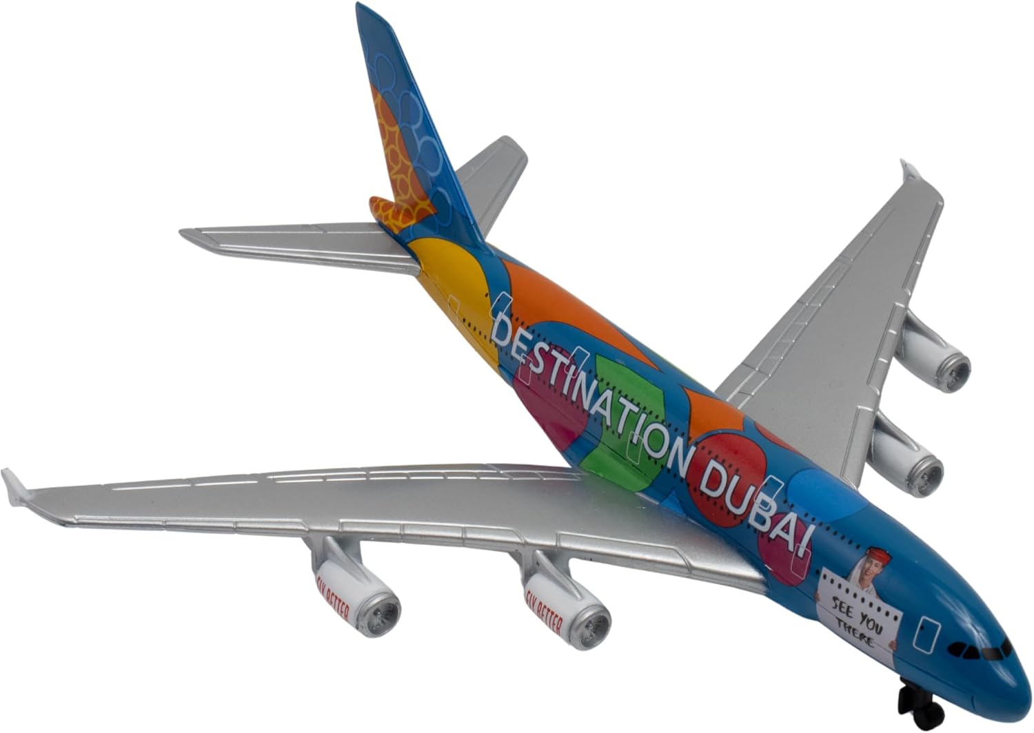 Daron Toy Airplane RT9904 – Emirates A380 – Die-Cast Metal Model Airplane Toy with Plastic Parts for Kids Ages 3+
