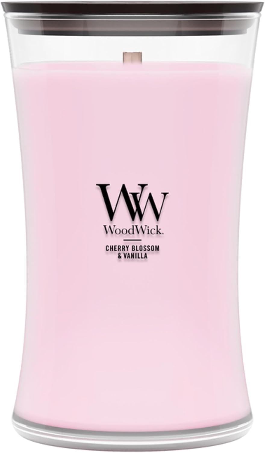 WoodWick Fireside Holiday Candle Gifts for Women and Men, 9.7 oz Medium Hourglass Candle with Crackling Wick
