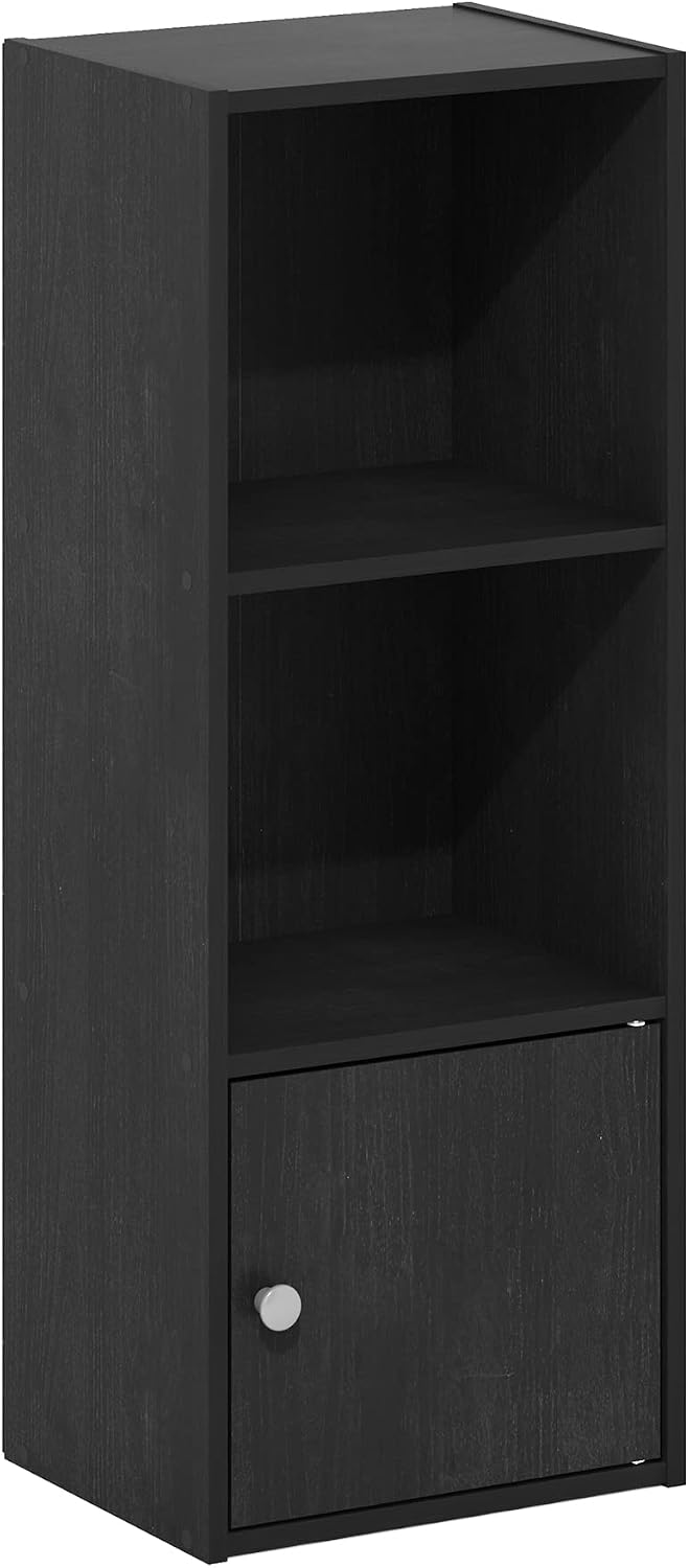 Furinno LUDER Book Shelf, 5-Cube Bookshelf, Easy Assembly Bookcase with Open Shelves, 9.4 x 19.7 x 31.5, for Living Room, Bedroom, Home Office, Darkwood