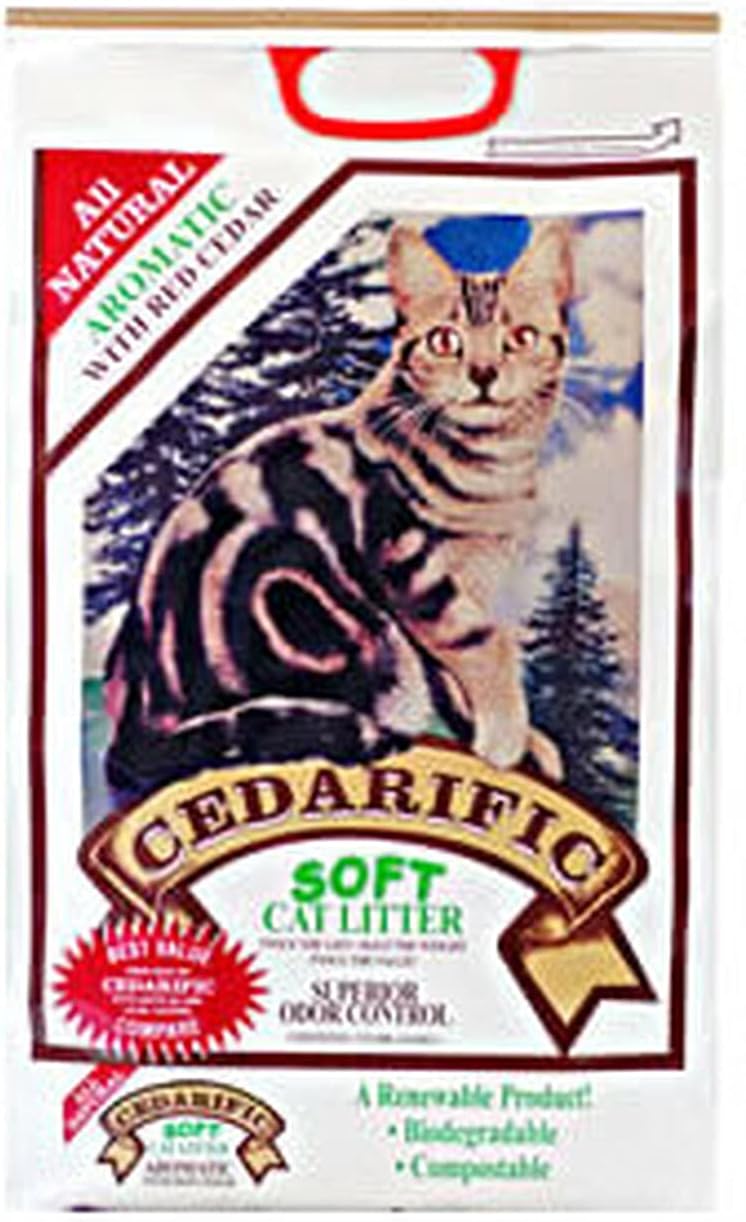 Natural Cedar Chips Cat Litter, 7.5 lb (Pack of 1)