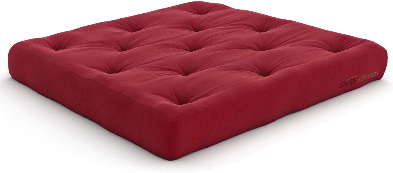 Nirvana Futons Plush, Comfortable 8-Inch Full Futon Mattress, Microfiber Fudge - Made in USA