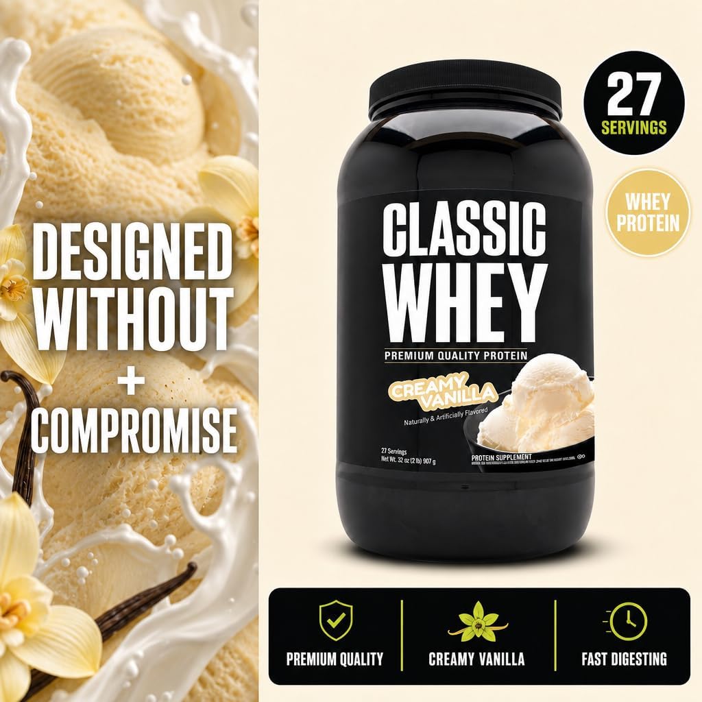 NutraBio Classic Whey Protein Powder- 25G of Protein Per Scoop - No Fillers, Artificial Colors, Preservatives - Chocolate Milkshake, 2 Pounds