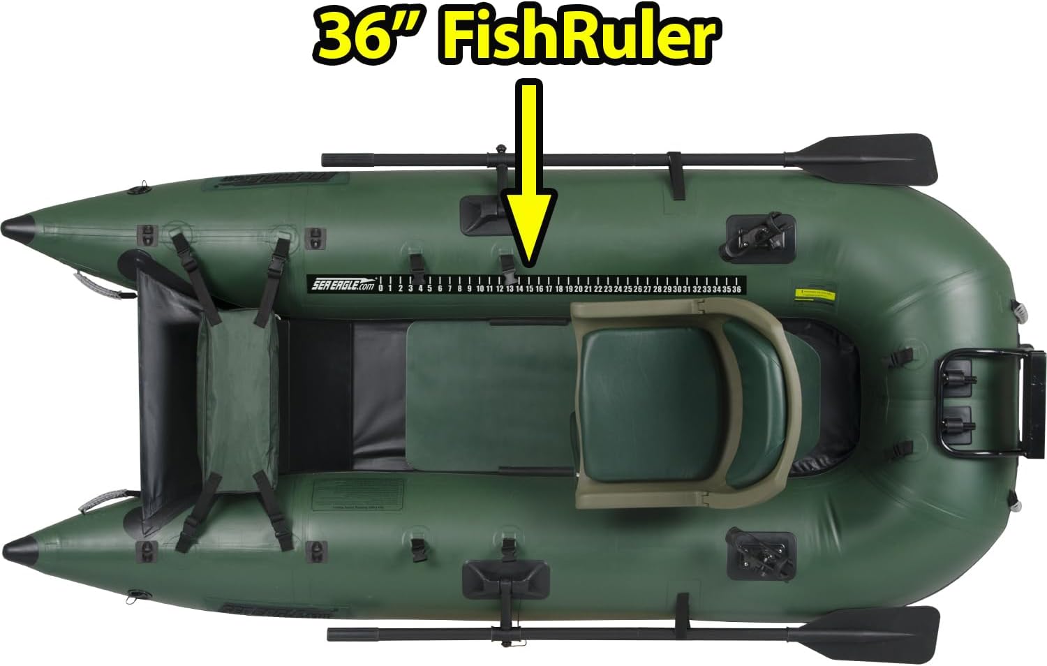 Sea Eagle 285 Frameless Inflatable 9’ Pontoon Fishing Boat - 1 Person- Lightweight, Portable-Perfect for Hunting & Fishing-Sets up in 5 Minutes