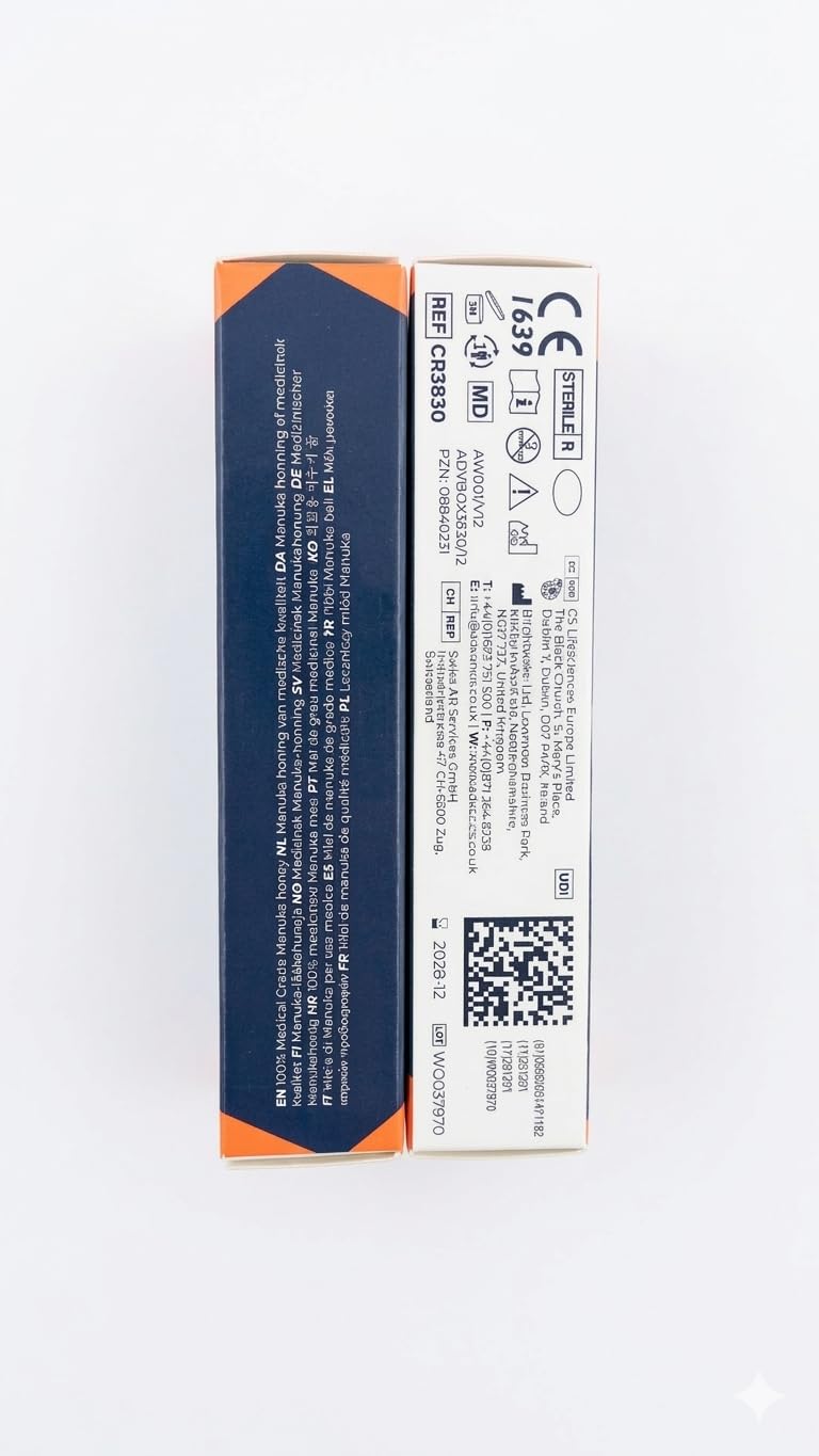 Activon Medical Grade 100% Manuka Honey Gel Tube Natural Healing of Wounds 1 Pack