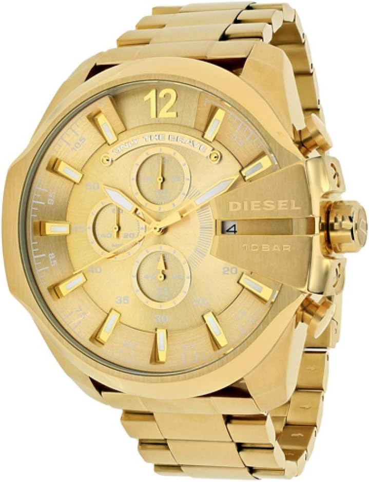 Diesel Mega Chief Watch for Men, Chronograph Men's Watch