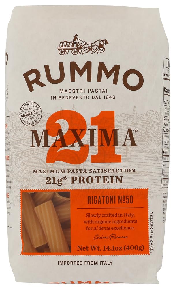 Rummo, Pasta Rigatoni Protein Organic, 14.1 Ounce