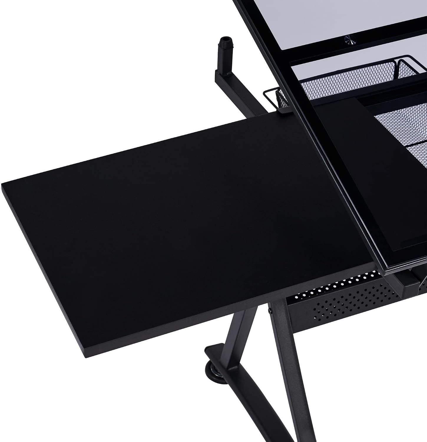 Yaheetech Adjustable Drafting Table & Stool, Tilting Glass Art Desk