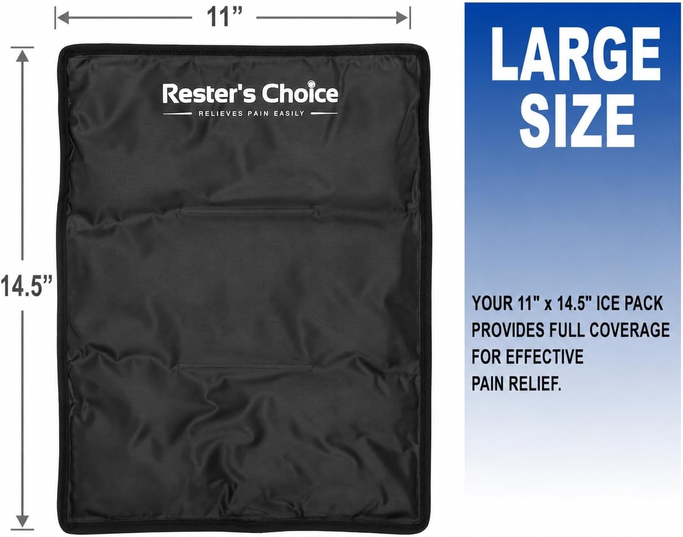 Gel Soft Flexible Ice Pack for Injuries Reusable - (Large: 11"x14.5") for Hip, Shoulder, Knee, Back - Comfy Cold Pack Compress for Swelling, Bruises, Surgery