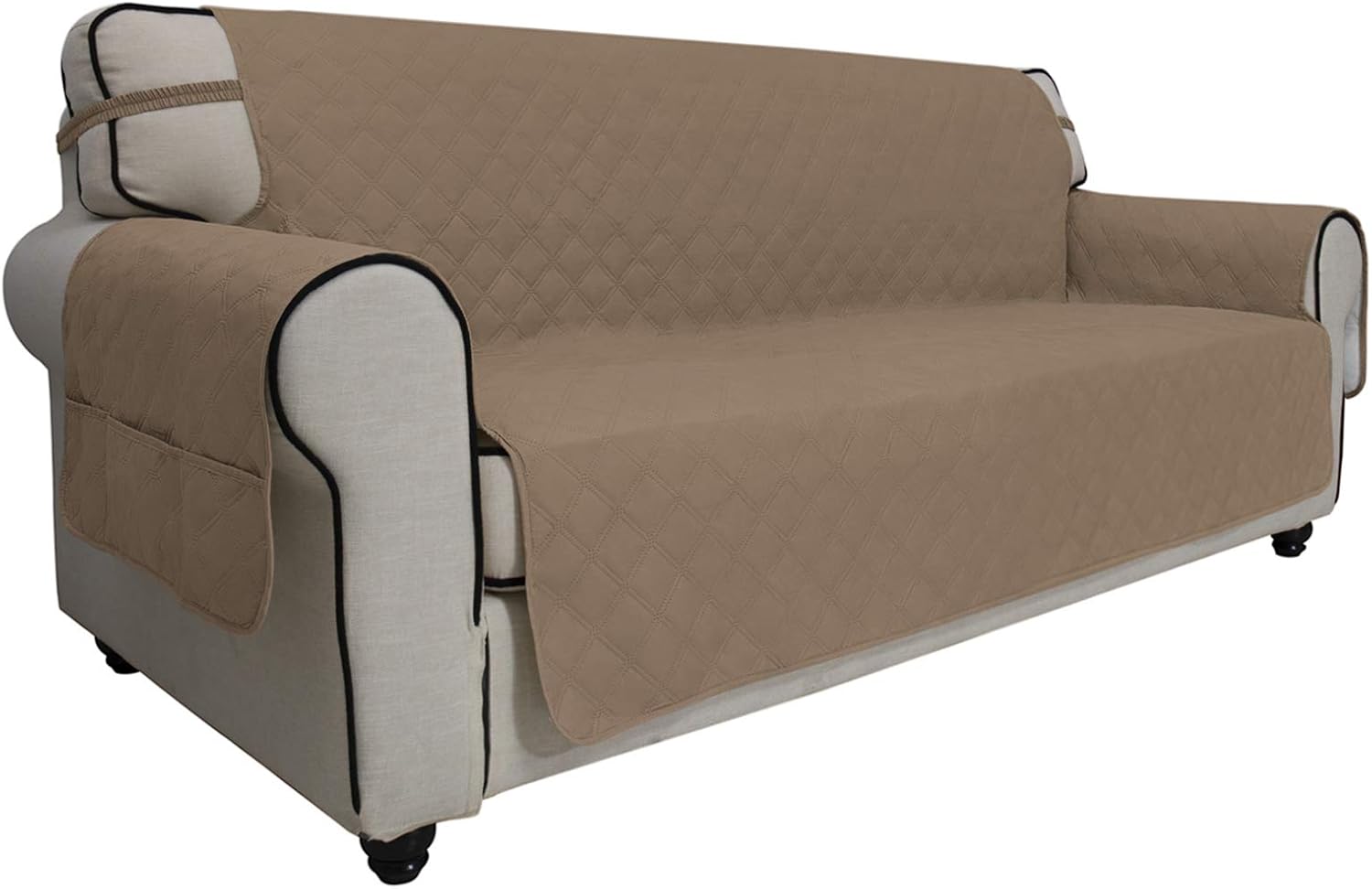 Easy-Going Waterproof Non-Slip Couch Cover, Small Recliner, Chocolate
