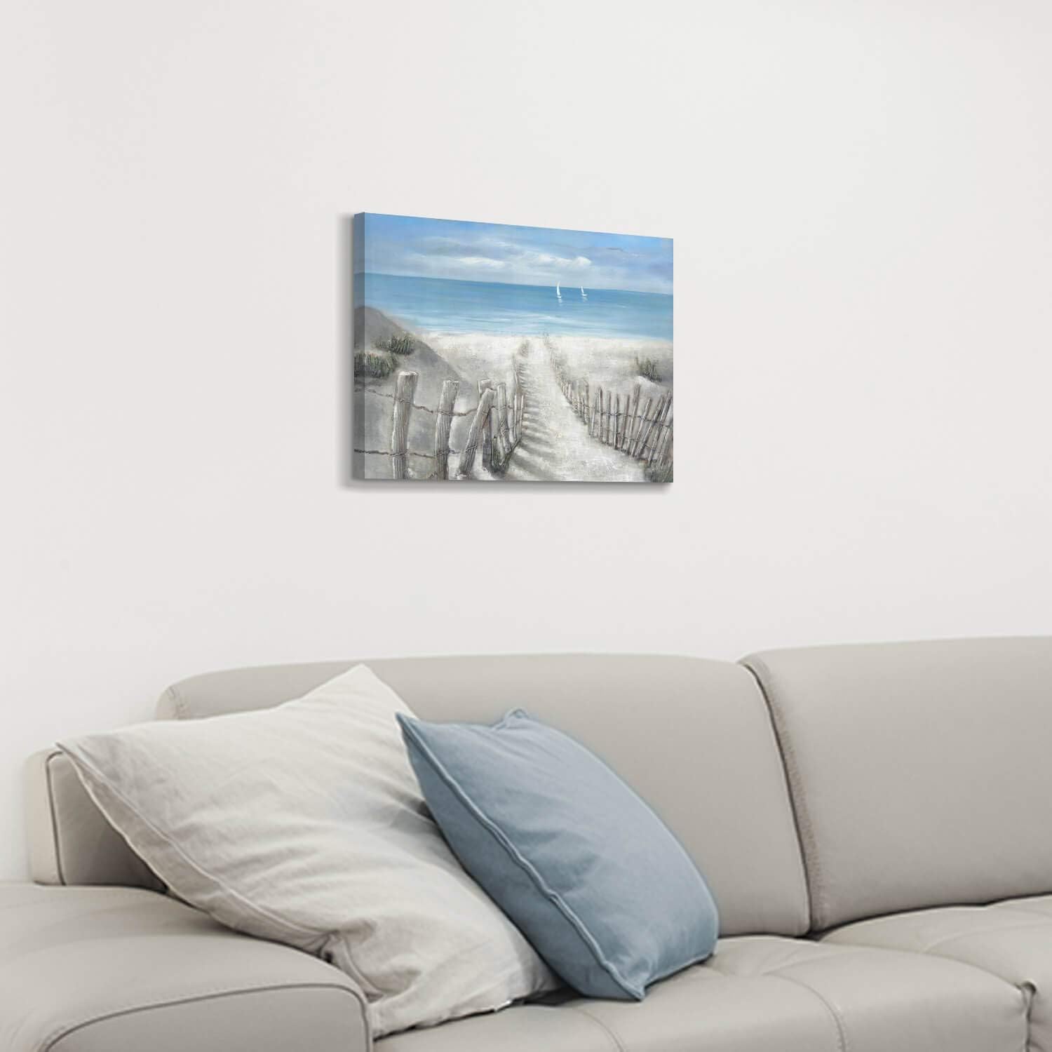 Hardy Gallery Ocean Wave Canvas Wall Art Coastal Decor 16x11 Inch