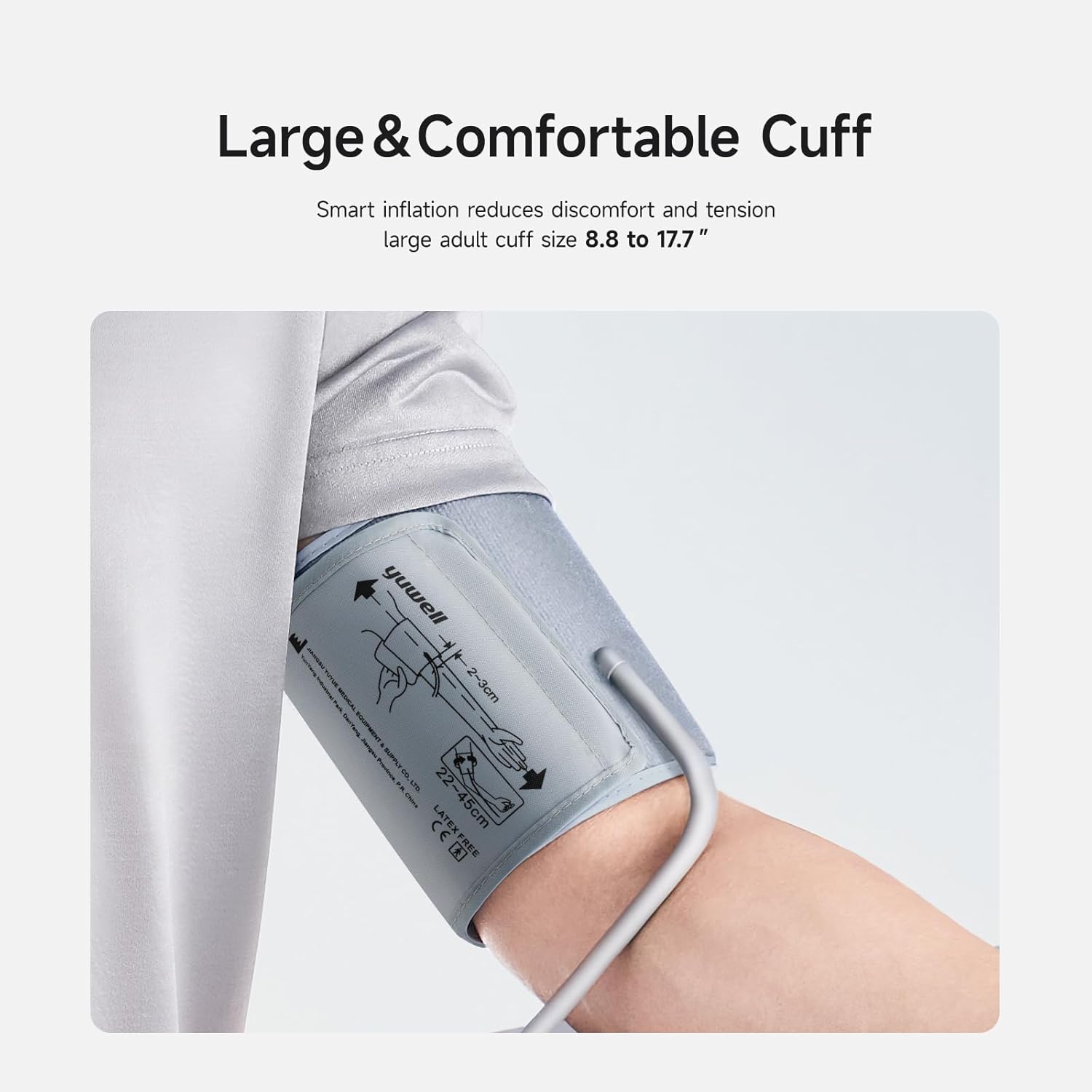 yuwell Blood Pressure Monitor, Large Upper Arm Blood Pressure Cuff, Digital Blood Pressure Machine for Home Use, Large Display, Stores 99 Readings
