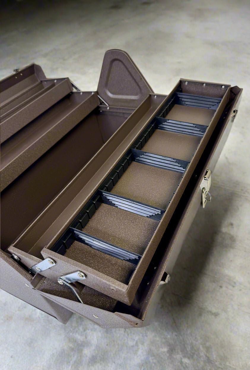 Homak Industrial 18-Inch Cantilever Steel Toolbox, Brown Winkle Powder Coat, BW00210180