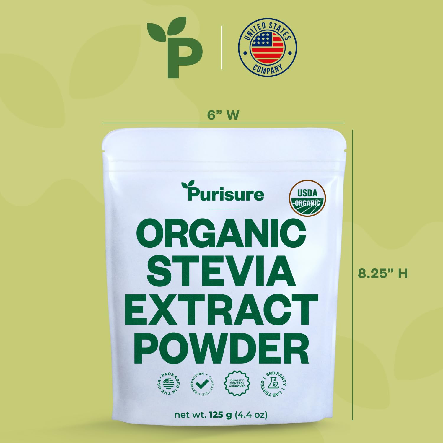 Organic Stevia Extract Powder, Concentrated Natural Sweetener for Coffee, Tea, Baking & Drinks, Zero Calorie, Non-GMO, Keto Friendly, 892 Servings