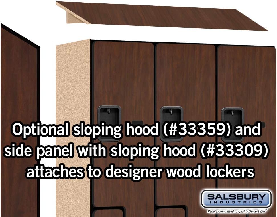 Salsbury Industries Double Tier 'S' Style Designer Wood Locker, Mahogany, 5' 3" x 15"