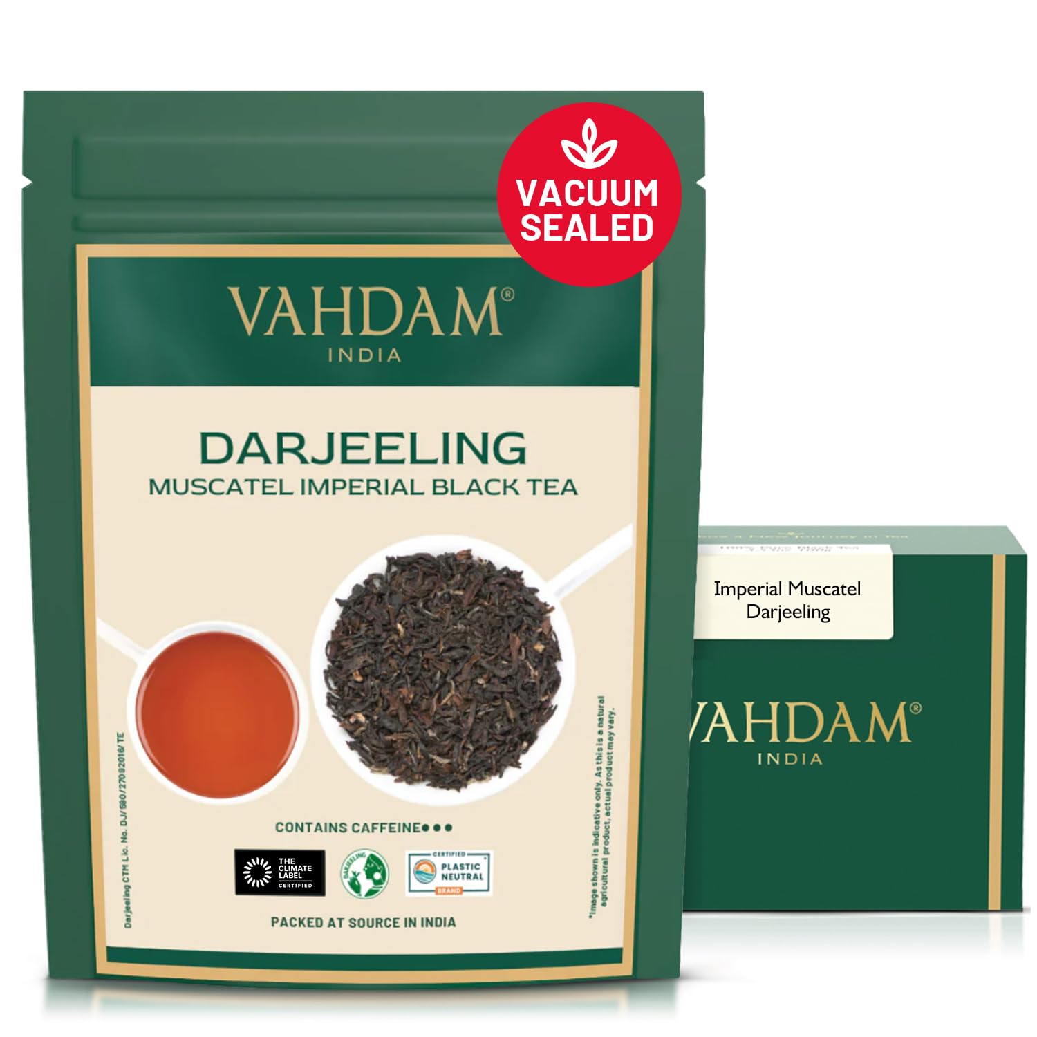 VAHDAM, Himalayan Green Tea Leaves (50+ Cups, 3.53 Oz) Non GMO, Gluten Free | High Elevation Grown Green Tea Leaves From Himalayas | Pure Unblended Single Origin Green Loose Leaf Tea | Vacuum Sealed