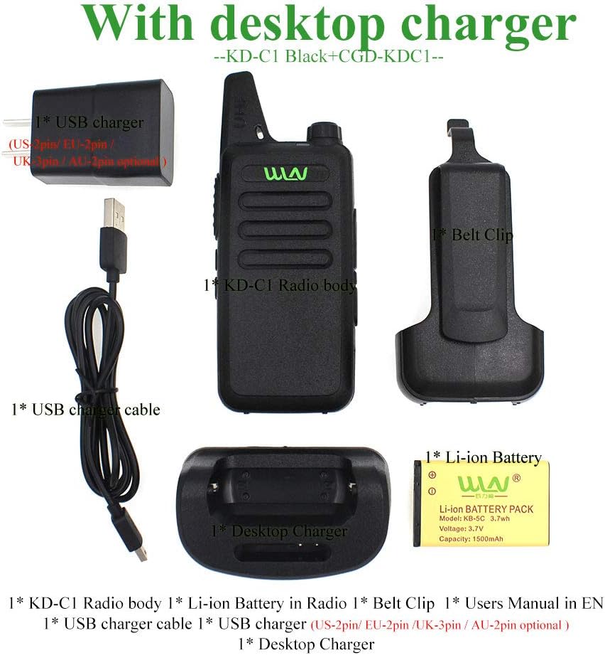UHF 400-470 MHz MINI-handheld WLN KD-C1 Walkie Talkie Transceiver Radio …