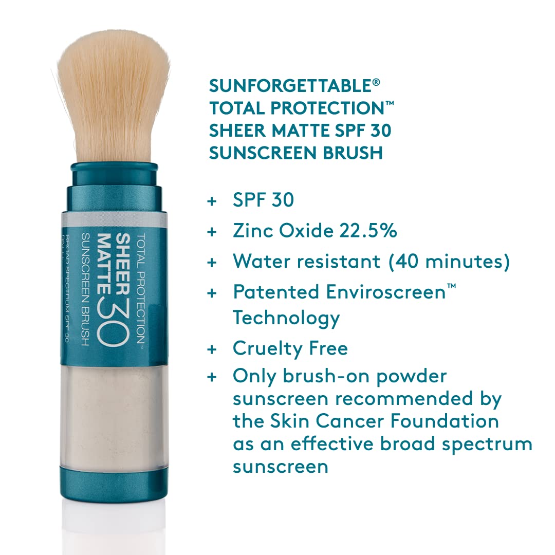 Colorescience, Total Protection Sheer Matte Sunscreen Brush, SPF 30