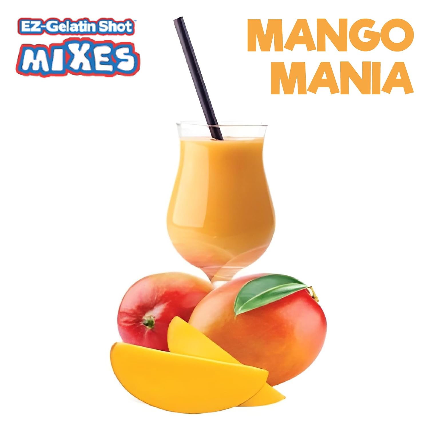 Mango Mania Jello Shot Mix, 6.78oz Premium Gluten-Free Tasty Gelatin Mix | Made in the USA - Easy to Make EZ Gelatin Shot Mix