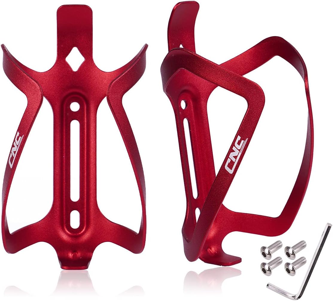 CNC Bike Water Bottle Holder，2-Pack Bike Bottle Cage for MTB Road Bike，Black