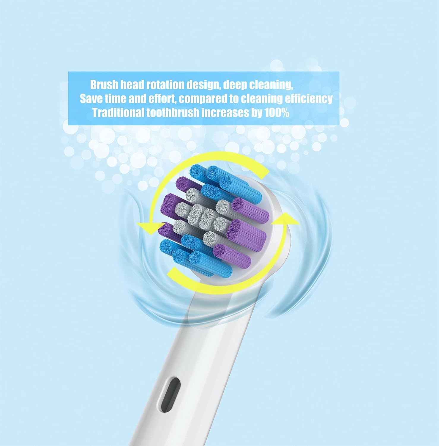 Replacement Toothbrush Heads for Oral-B, 4 Pack Replacement Heads Compatible with Oral B Braun Electric Toothbrush, 1 Count (Pack of 4)