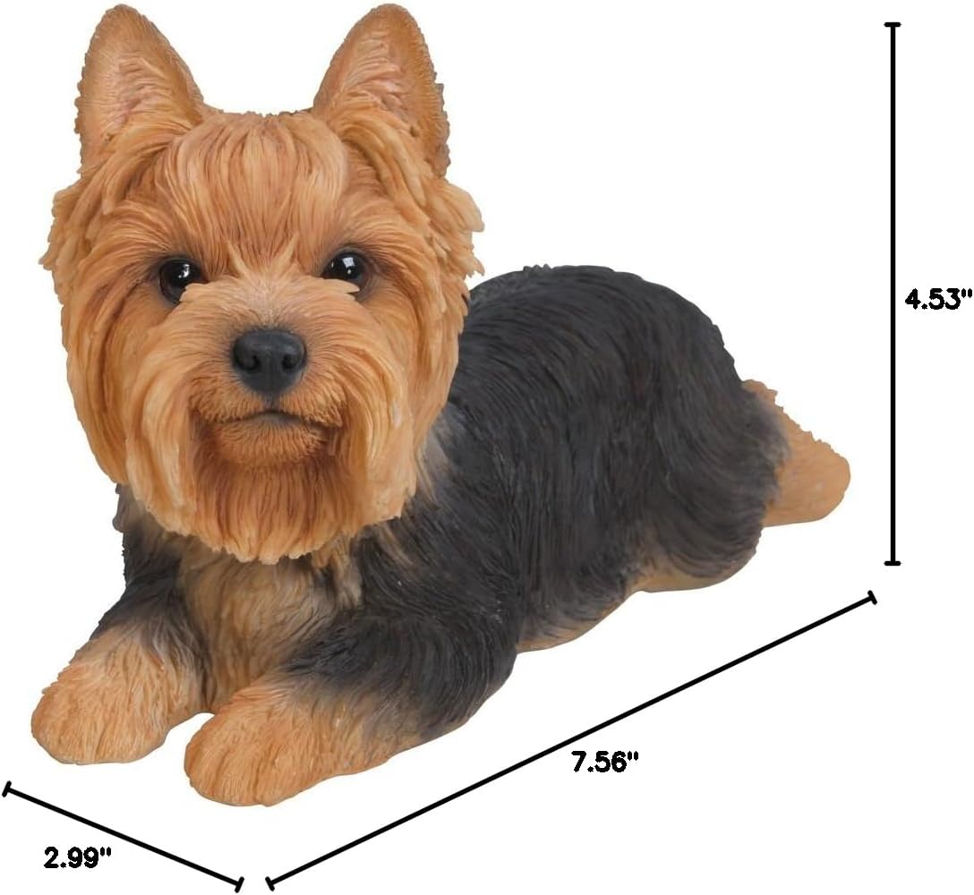 Hi-Line Gift Ltd Yorkshire Terrier Resin Dog Lying Down Statue