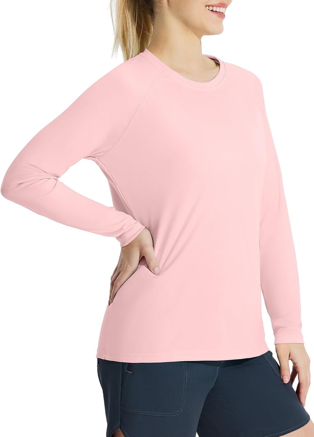 baleaf Women's UPF 50+ Sun Shirts Long Sleeve Stretchy Quick Dry | Lightweight, Rash Guard, UPF 50+ Sun Protection, Breathable Comfort material for Hking Workout, Excellent for hot weather