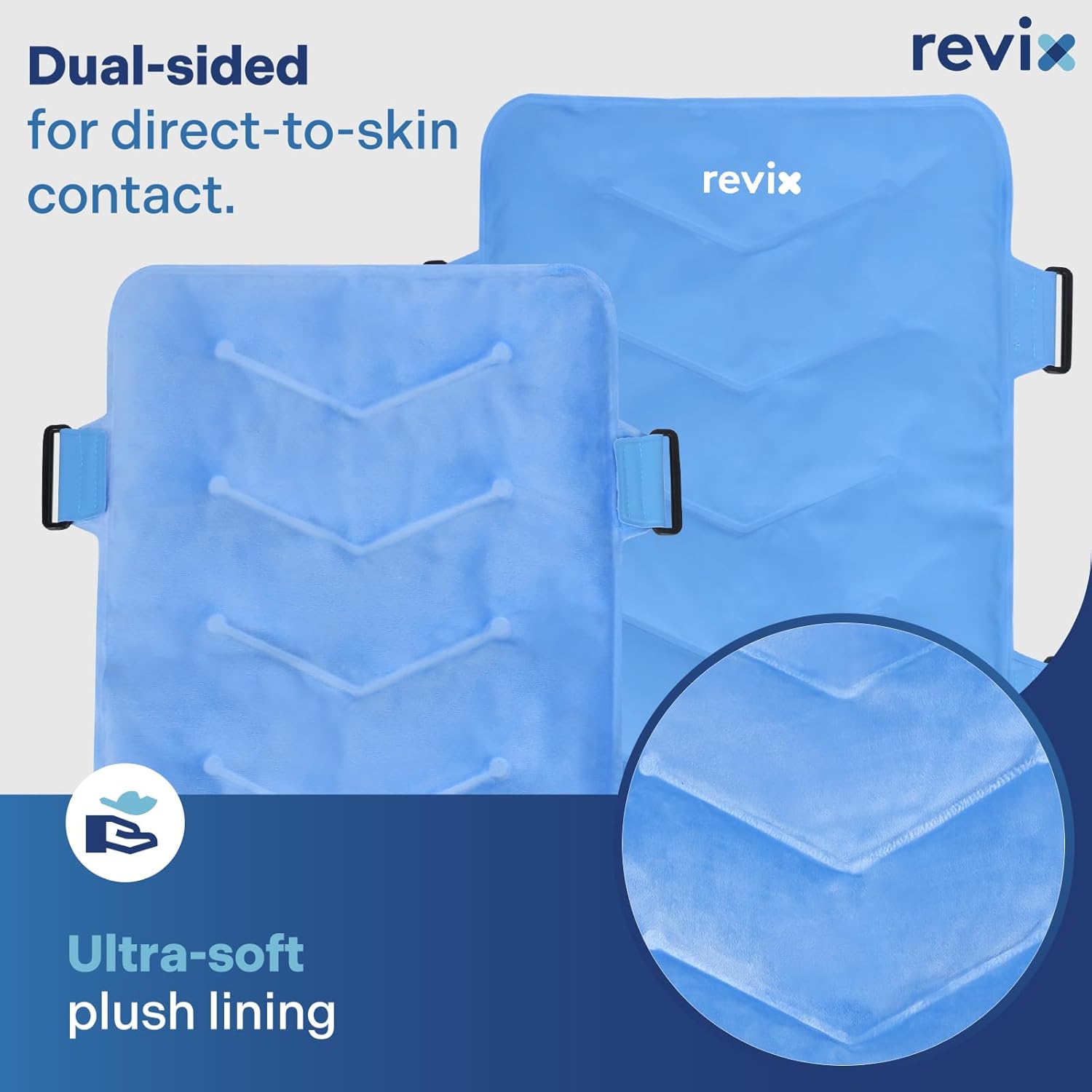 REVIX XXL Full Back Ice Pack Wrap, Large Gel Packs for Injuries Reusable