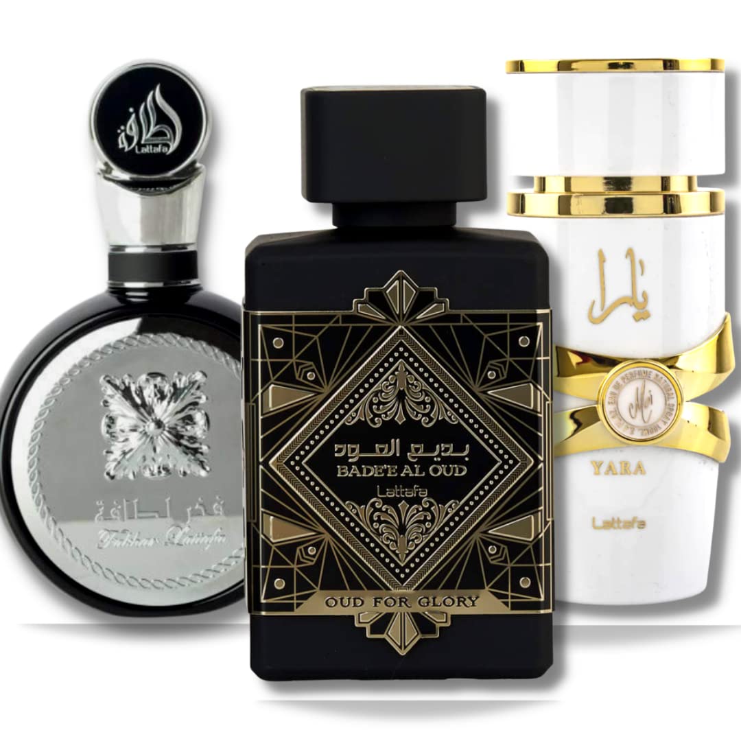 Lattafa Perfumes Bade'e Al Oud, Oud for Glory for Unisex Eau de Parfum Spray, 3.4 Ounce