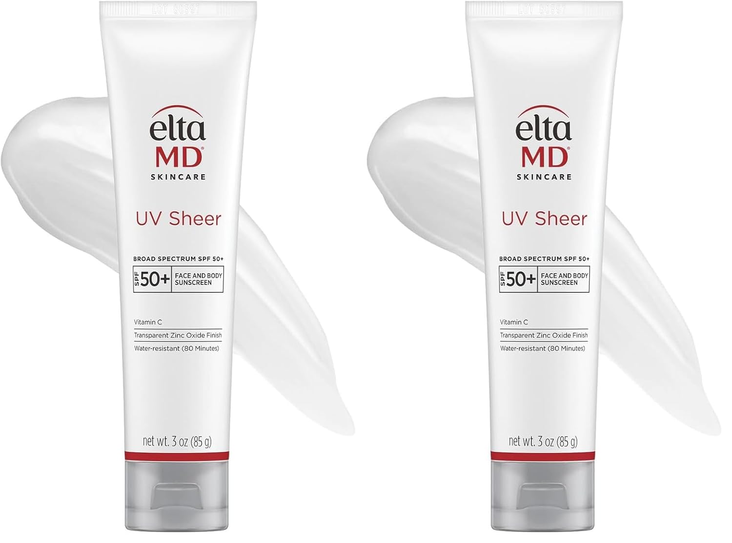 EltaMD UV Sheer Face and Body Sunscreen with Zinc Oxide, SPF 50+, 1.7 oz