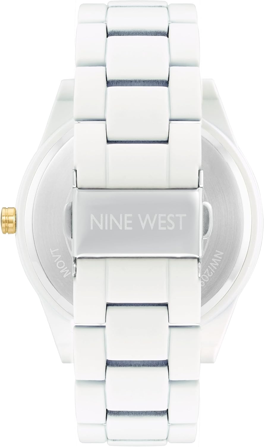 Nine West Women's Metal Bracelet Watch with Rubberized Coating