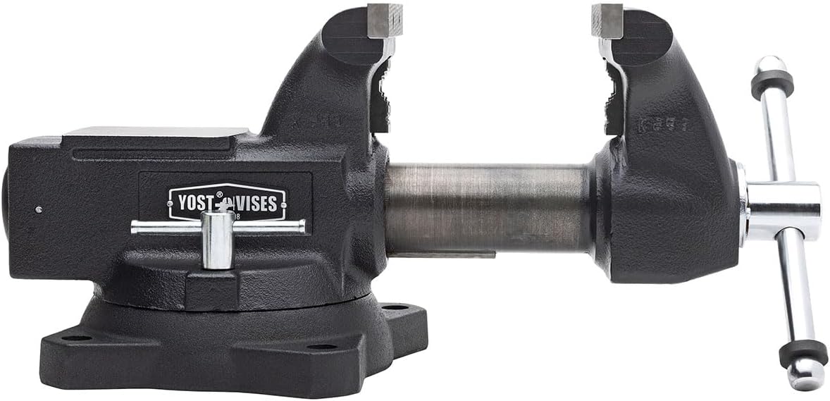Yost Vises LV-4 Homeowner's Vise | 4.5 Inch Jaw Width with a 3 Inch Jaw Opening Home Vise | Secure Grip with Swivel Base | Blue