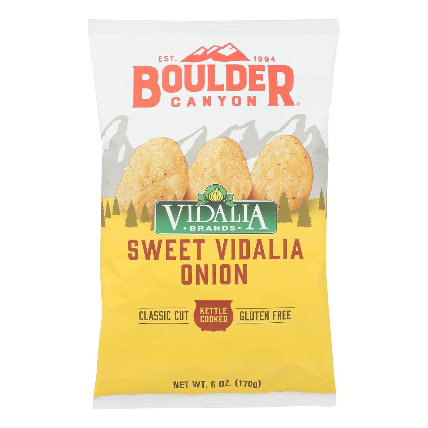 Boulder Canyon Avocado Oil Sea Salt Potato Chips 6 Count, 1.25 OZ