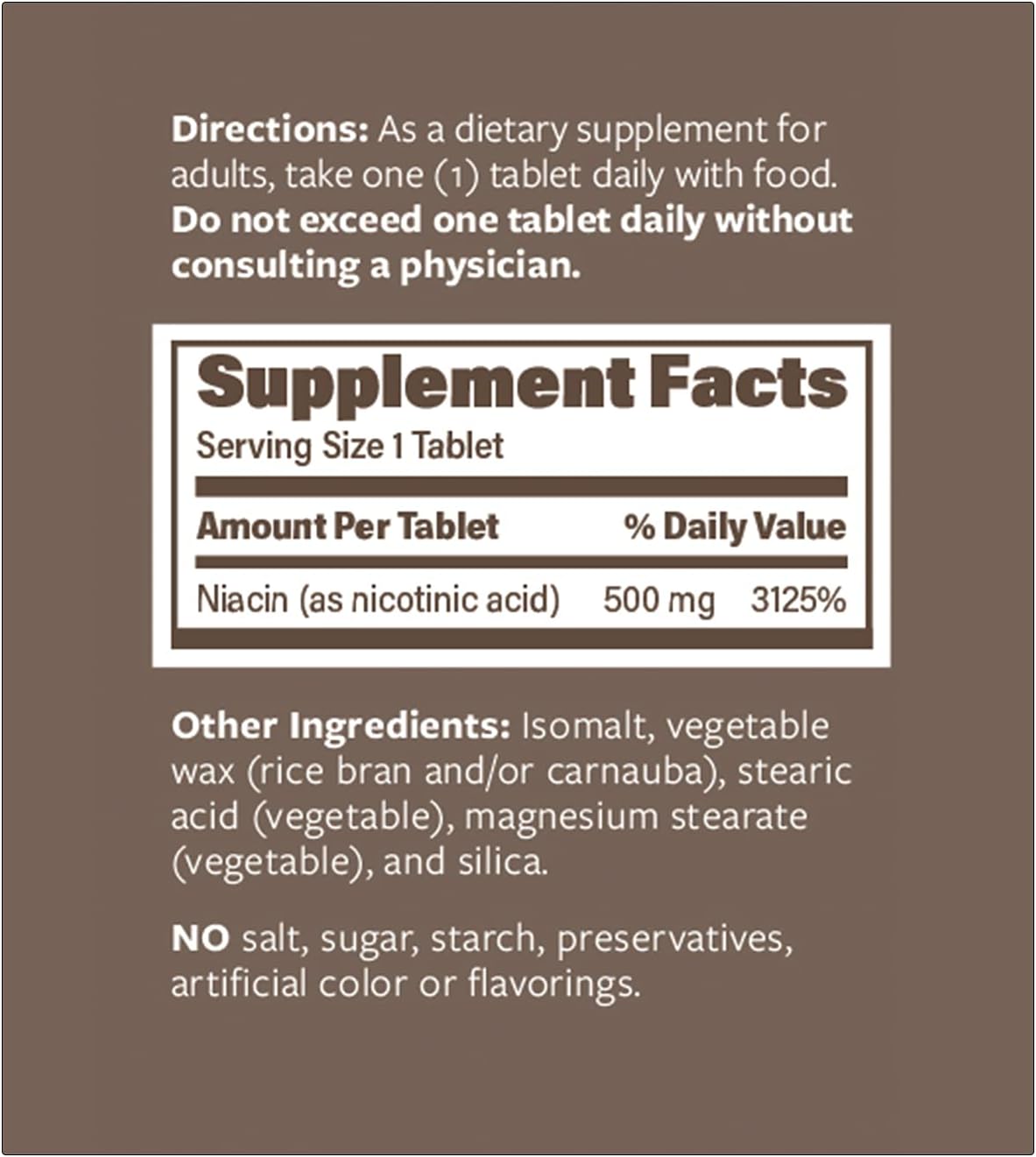 ENDUR Niacin IR (Immediate Release) Nicotinic Acid 500 mg (100 ct) | Immediate release formula, allergen-free clean label, vegan and gluten-free