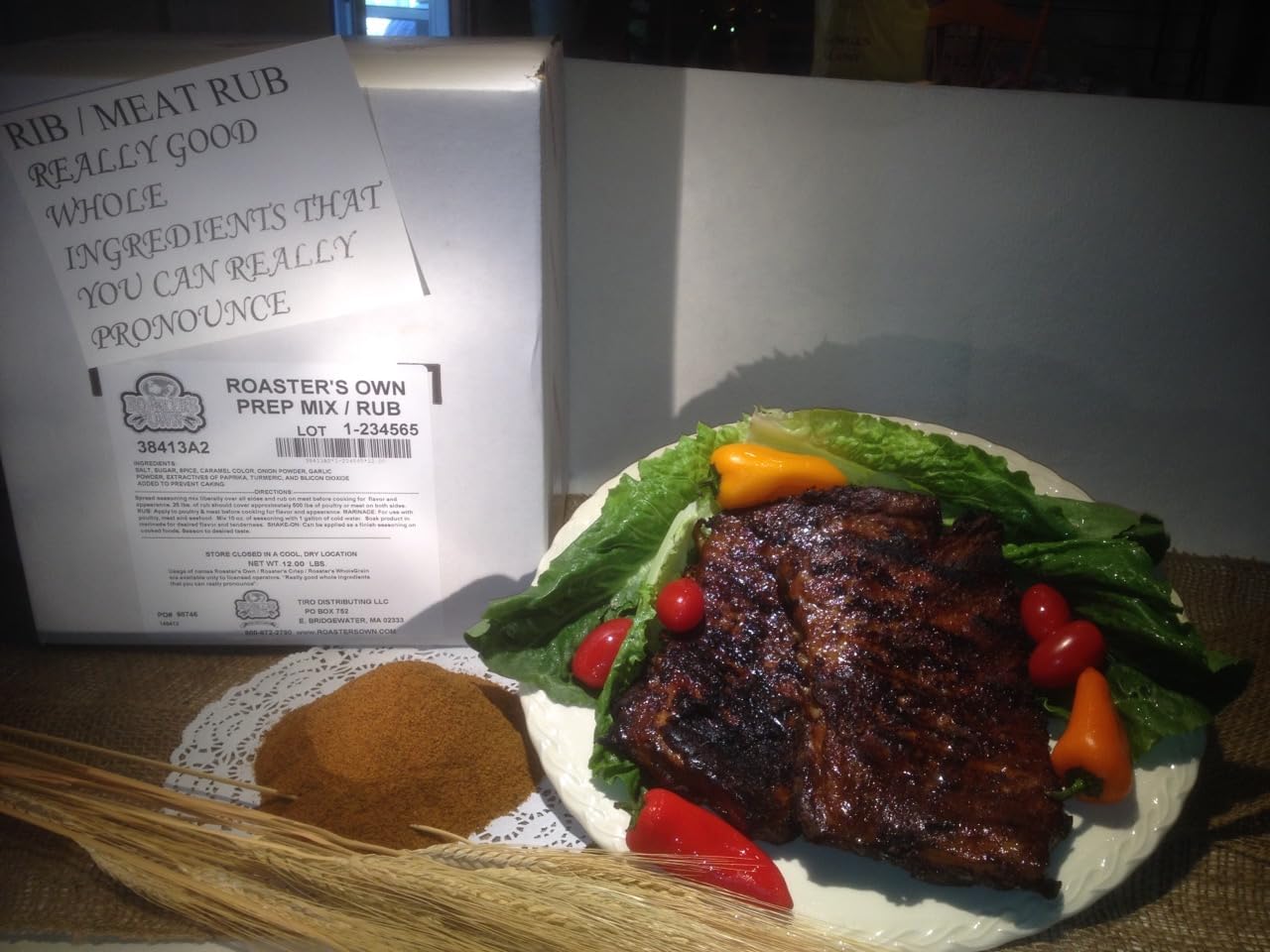 Restaurant Quality 12 Lbs.Total Of Roaster's Own Brand Rubs, One Prep Mix/Rib Meat Dry Rub. USE ON STEAKS TIPS RIBS CHOPS ROASTS. NICE CHAR CRUST !