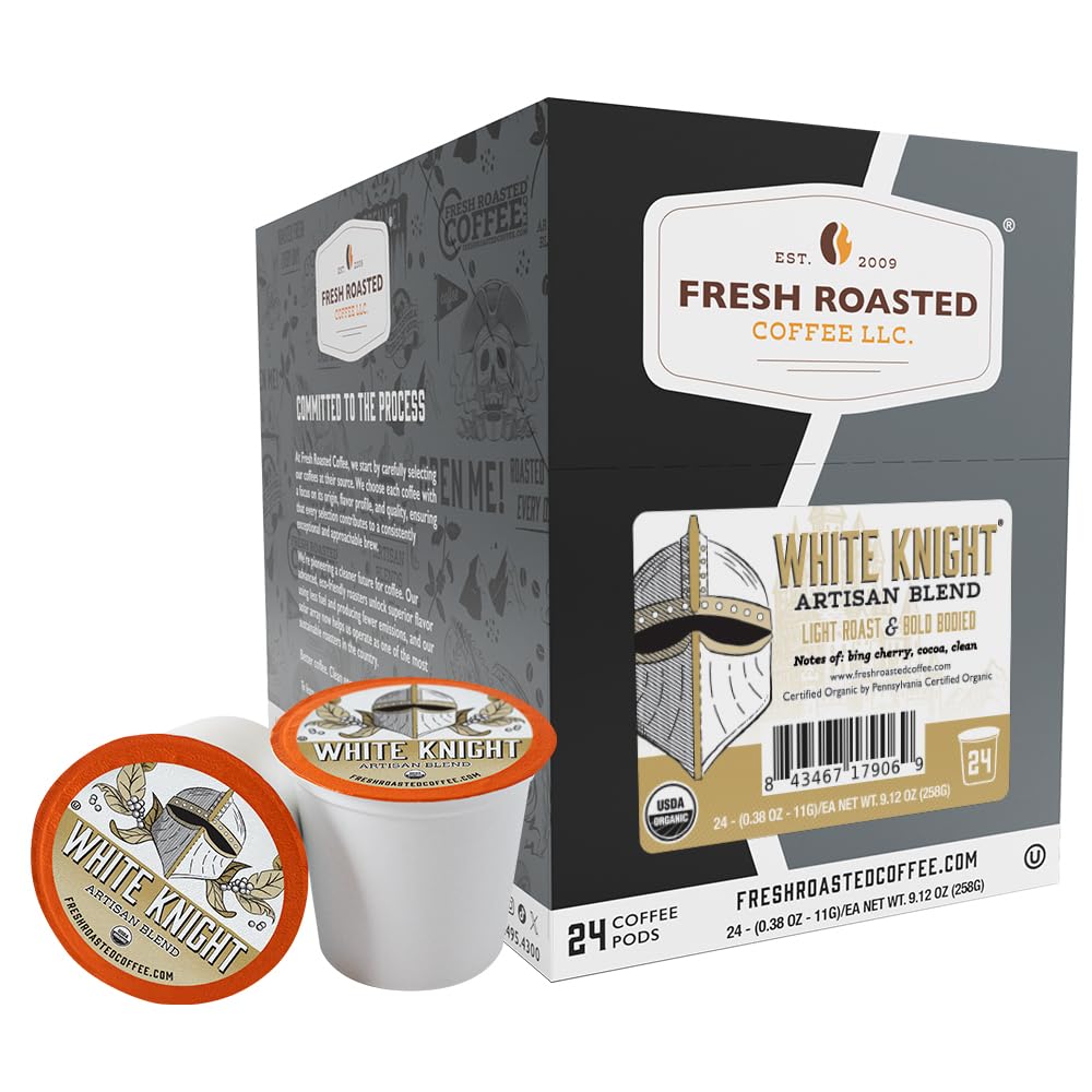 Fresh Roasted Coffee, Organic Colombian K-Cup Pods for Keurig Brewers, Medium Roast, USDA Organic, Kosher, 24 Count (Pack of 3)