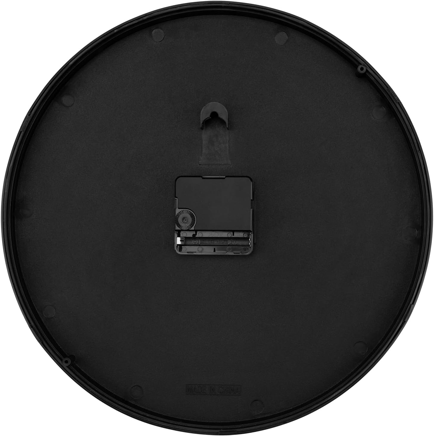 Foxtop 12 Inch Wall Clock Silent Battery Operated Analog Clock, Black