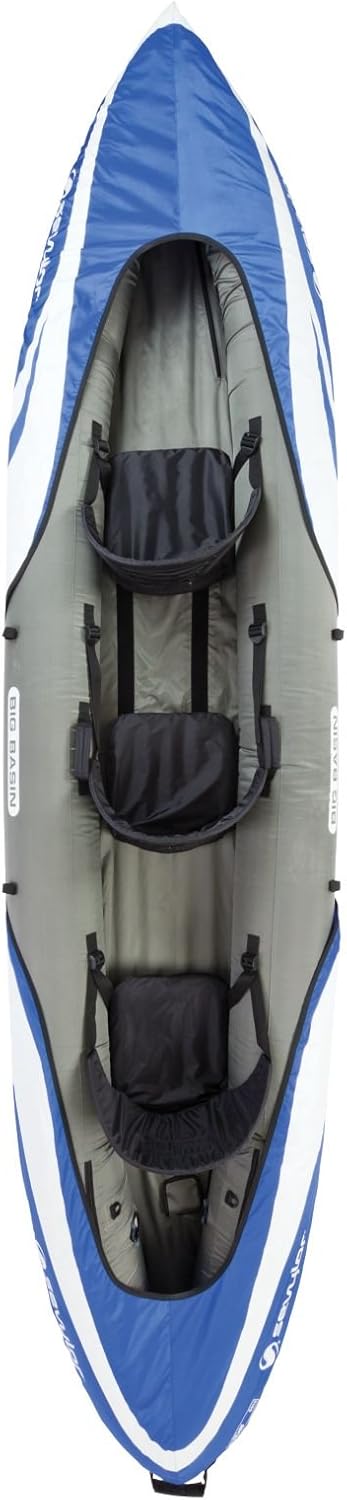 Sevylor Big Basin 3-Person Inflatable Kayak with Adjustable Seats & Carry Handles